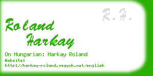 roland harkay business card
